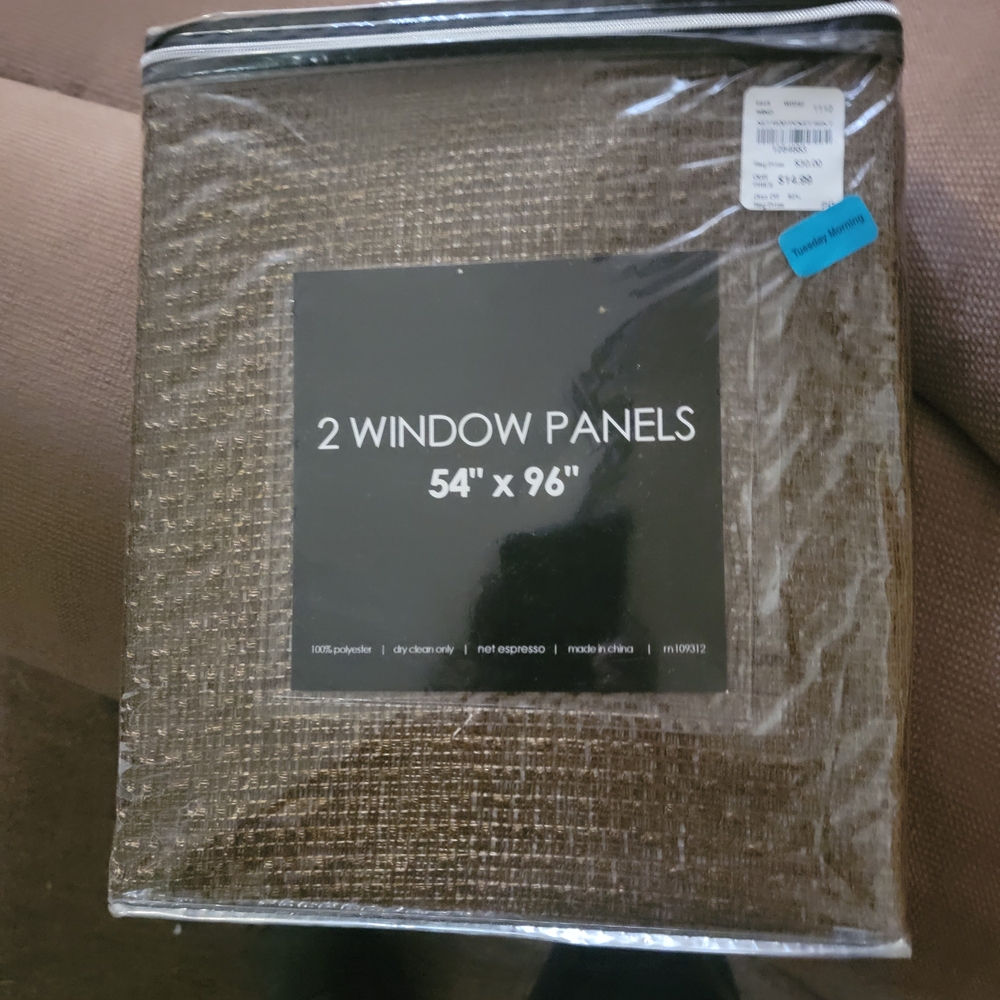 Elegant Espresso Window Panels